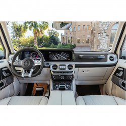 Mercedes-Benz G-class (2018) interior - 创造汽车车身和内部的模式. 以电子形式出售模板，以便在绘图仪上切割油漆保护膜