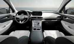 Hyundai Santa Fe (2021) - 创造汽车车身和内部的模式. 以电子形式出售模板，以便在绘图机上切割油漆保护膜