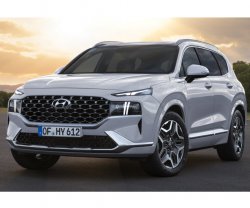 Hyundai Santa Fe (2021) - Creating patterns of car body and interior. Sale of templates in electronic form for cutting on paint protection film on a plotter