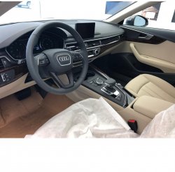 Audi A4 (2018) - Produccíon de plantillas para proteger carrocería y habitáculo de un coche con antigrava cubierta protectora. Plantillas para el corte en ploteador. Protección de elementos brillantes de habitáculo, pantallas, plástico.