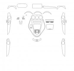 Mercedes-Benz C-class (2019) - Erstellen von Mustern für Karosserie und Innenraum. Verkauf von Vorlagen in elektronischer Form zum Schneiden von Schutzfolien auf einem Plotter