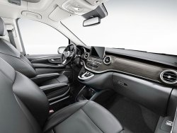 Mercedes-Benz V-Class (2018) - Produccíon de plantillas para proteger carrocería y habitáculo de un coche con antigrava cubierta protectora. Plantillas para el corte en ploteador. Protección de elementos brillantes de habitáculo, pantallas, plástico.