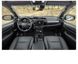 Toyota Hilux (2019) - Produccíon de plantillas para proteger carrocería y habitáculo de un coche con antigrava cubierta protectora. Plantillas para el corte en ploteador. Protección de elementos brillantes de habitáculo, pantallas, plástico.
