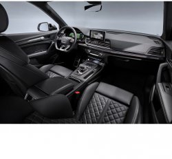 Audi Q5 (2017) - Produccíon de plantillas para proteger carrocería y habitáculo de un coche con antigrava cubierta protectora. Plantillas para el corte en ploteador. Protección de elementos brillantes de habitáculo, pantallas, plástico.